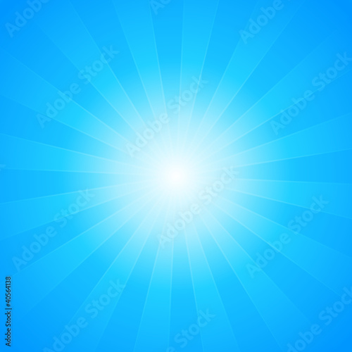 Blue Burst Rays Background