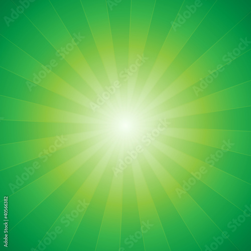 Green Burst Rays Background