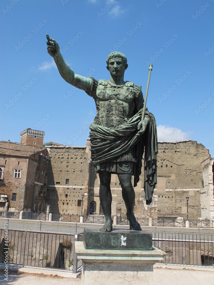 Statue of Caesar  in front of Trajan´s Forum, Rome