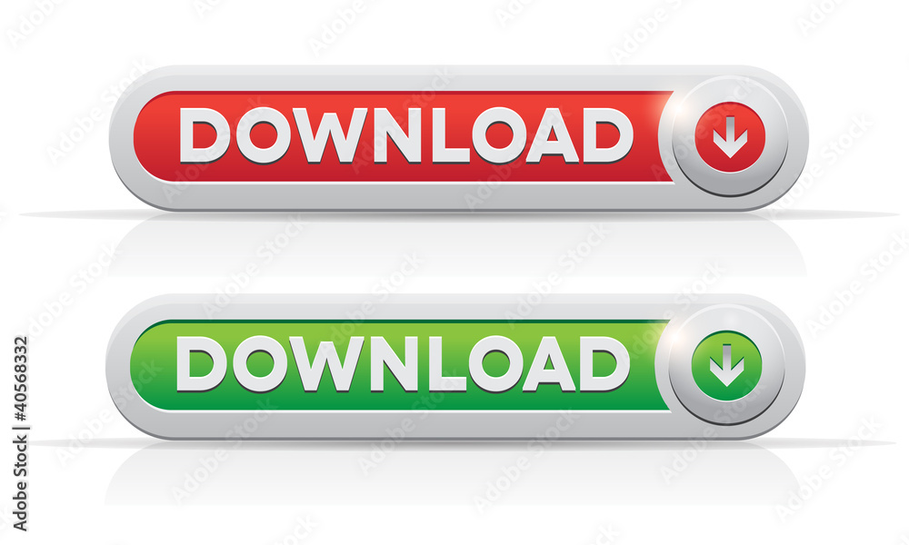 Download button web design element - red, green Download button web design element - red, green