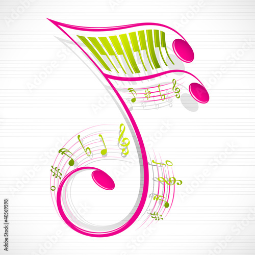 Floral Musical Note