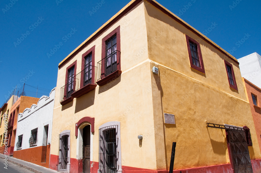 Colonial architecture in Zacatecas (Mexico)
