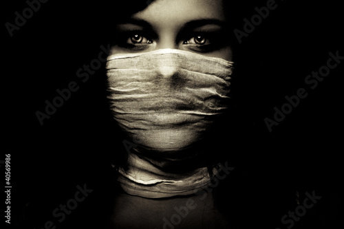 emotion expression dark girl face