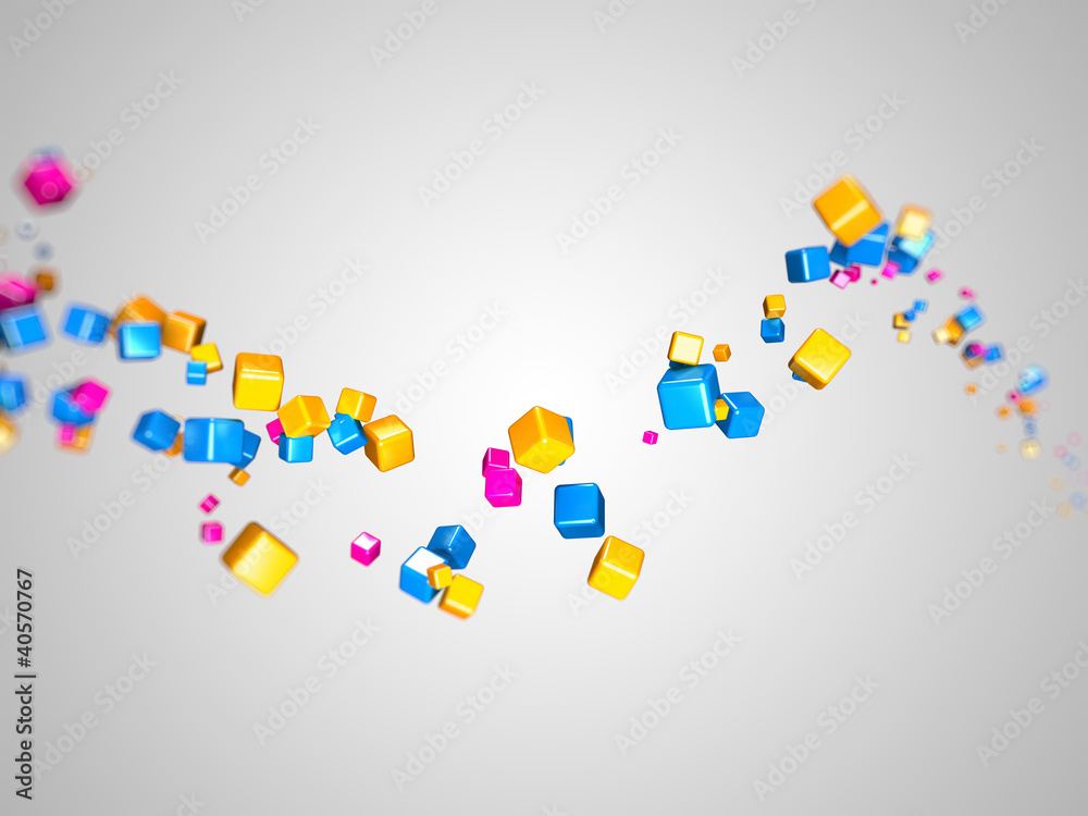 3d rendered illustration of some floating colorful cubes 3d rendered illustration of some floating colorful cubes