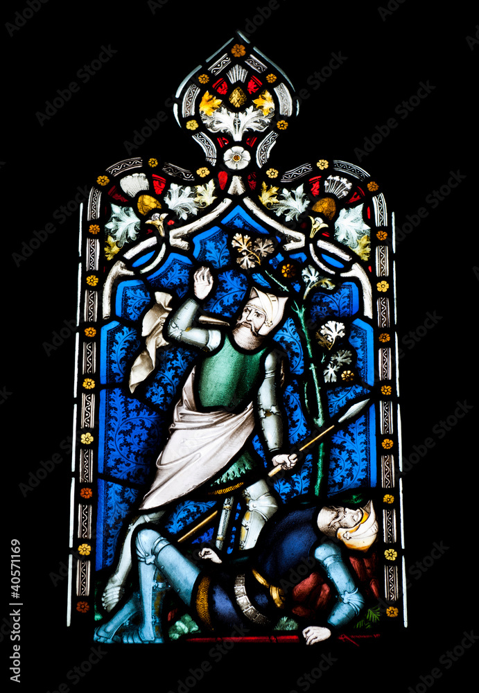 Obraz premium Religious stained glass window