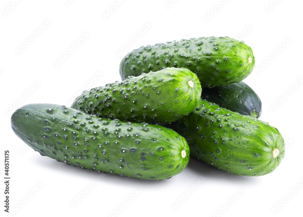 Fresh cucumbers isolated on white Fresh cucumbers isolated on white