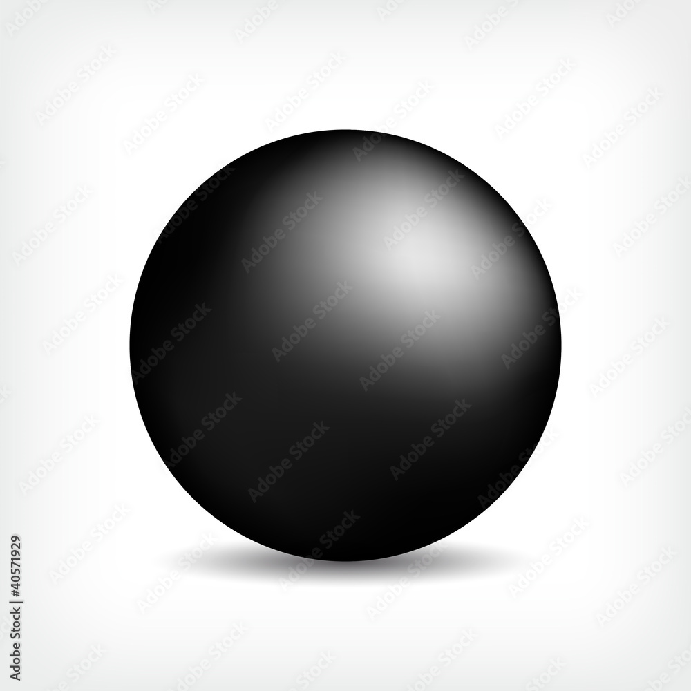 Kugel schwarz seidenmatt Kugel schwarz seidenmatt
