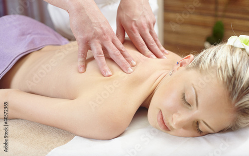 Close up hands on massage