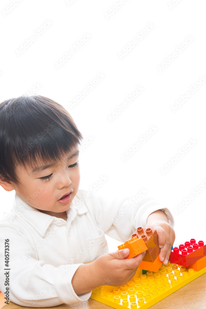 子供とブロック 子供とブロック