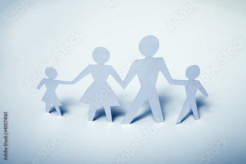 Concept image of family cutout paper