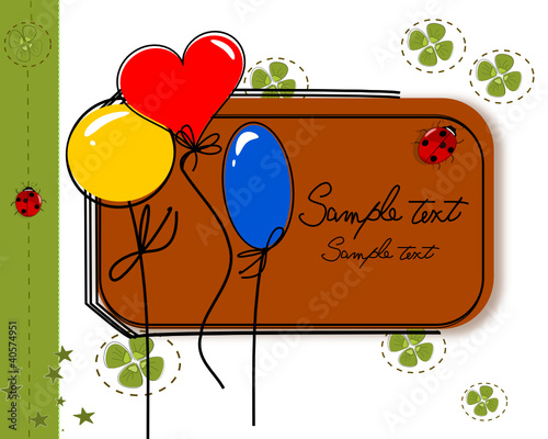 Geburtstag, Ballons mit Kleeblatt