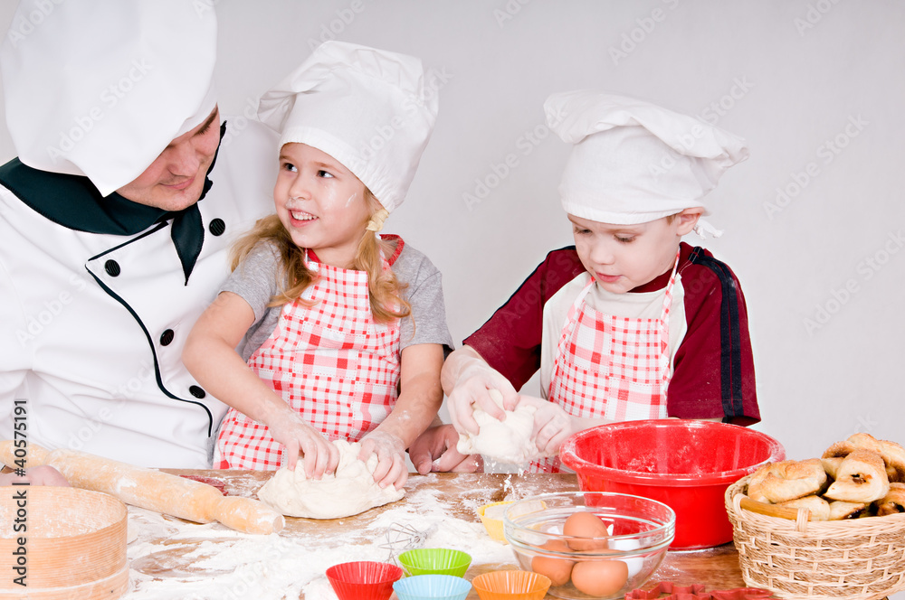 chef with children chef with children