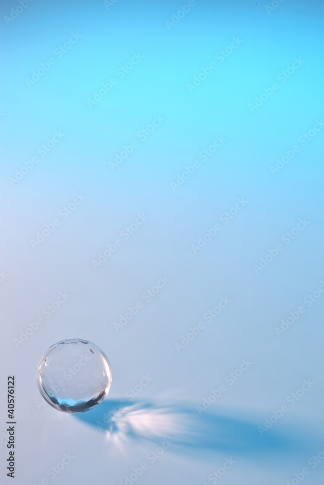 glass ball in background