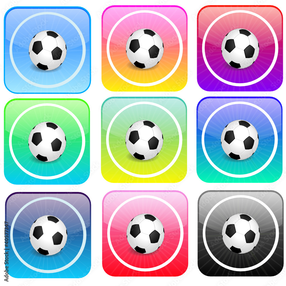 Soccer square buttons Soccer square buttons