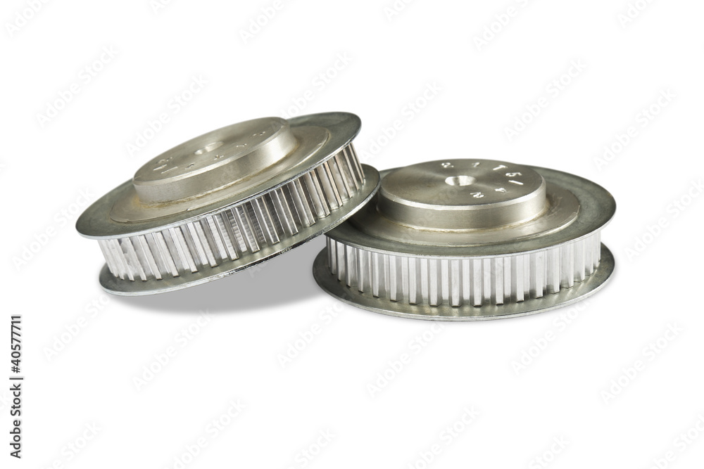 Naklejka premium Two timing pulleys