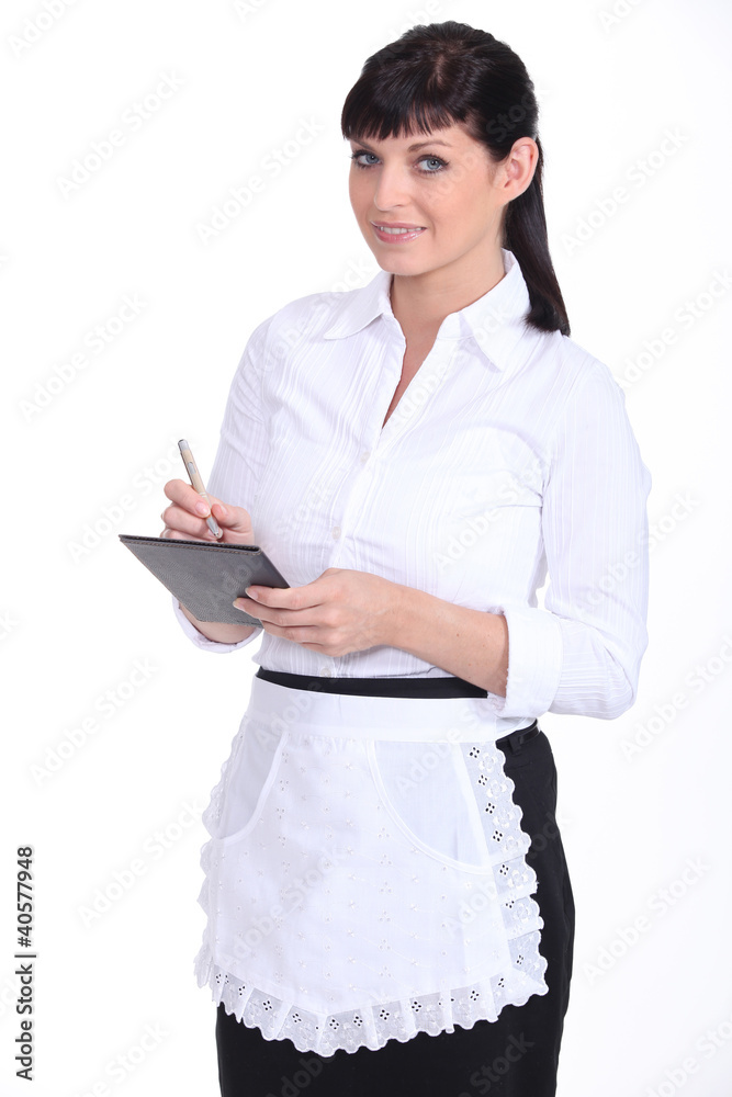 Waitress taking an order