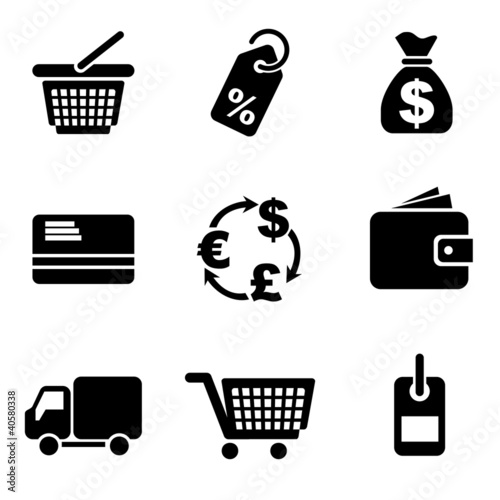 icons of commerce and retail
