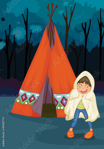 boy camping