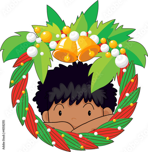 boy christmas wreath
