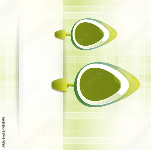 Abstract green vector background with banner