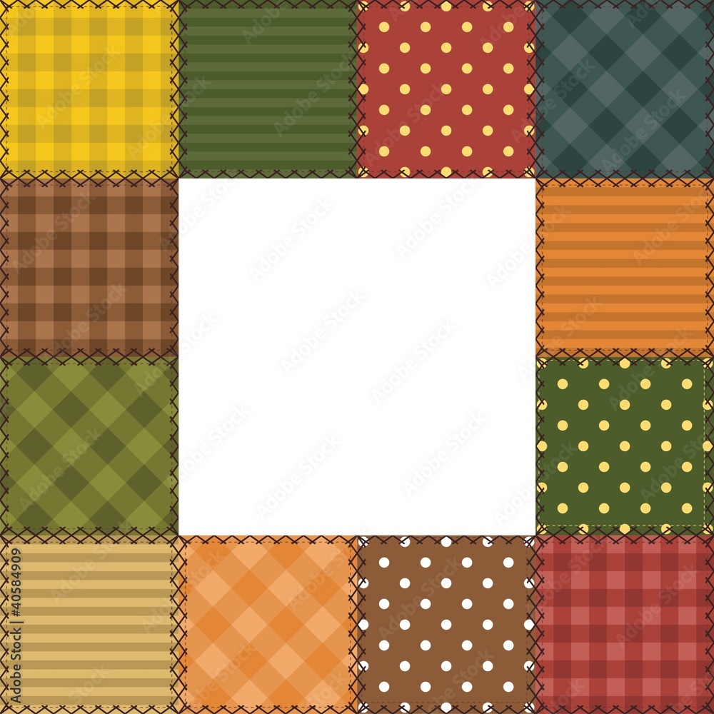 patchwork frame with different patterns patchwork frame with different patterns