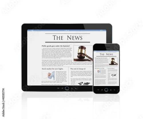 Latest news at digital tablet and smart phone