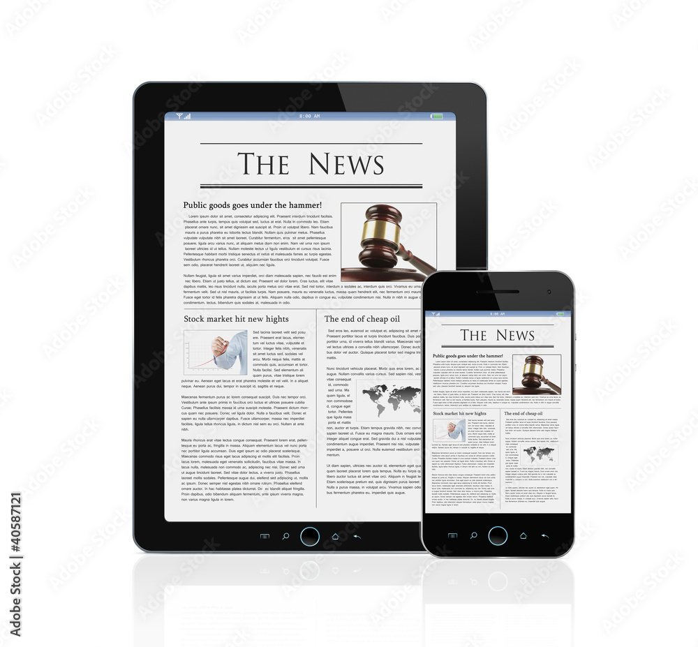Latest news at digital tablet and smart phone