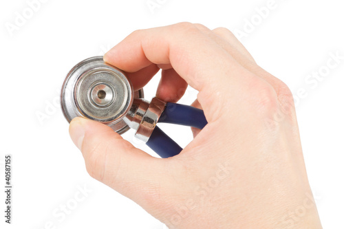 Hand mit Stethoskop