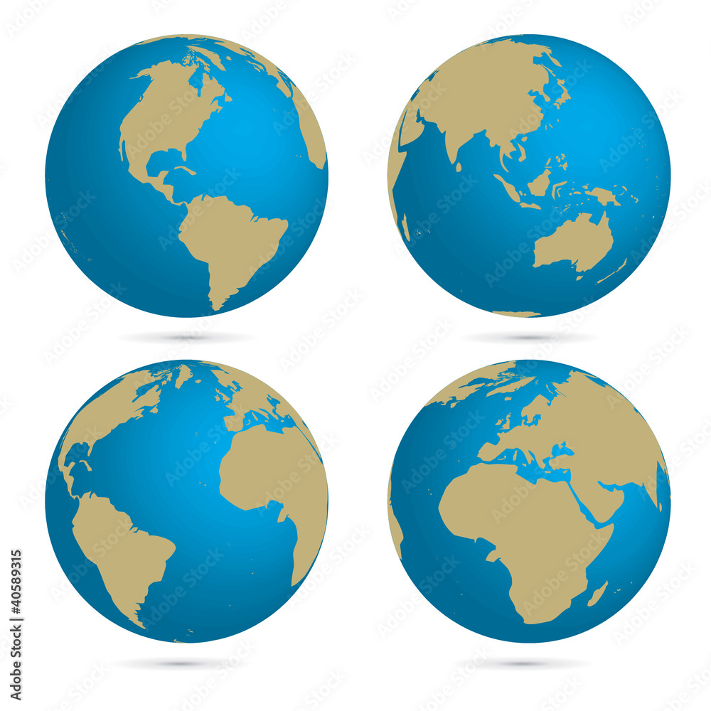 Vector globe set Vector globe set