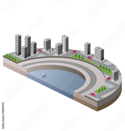 Isometric quay