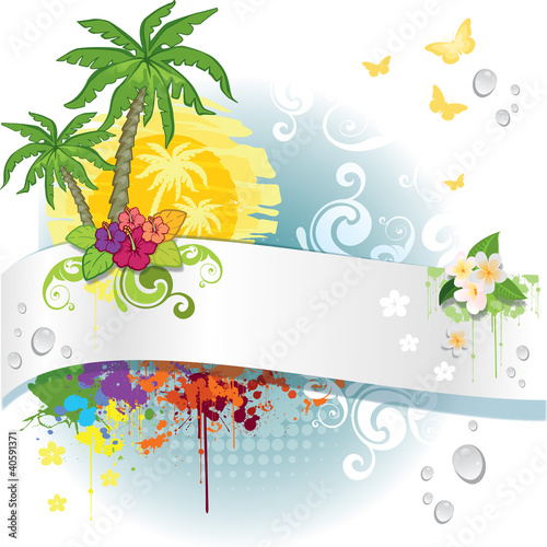 Banner tropical summer