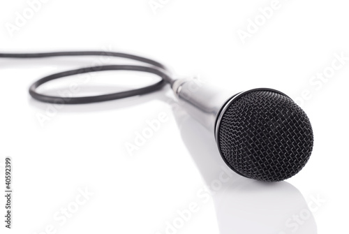Microphone on mirror floor