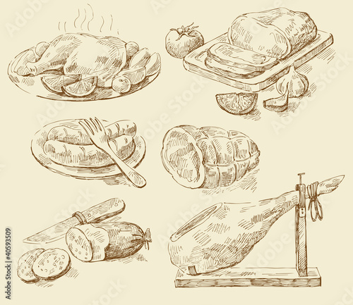 Meat collages
