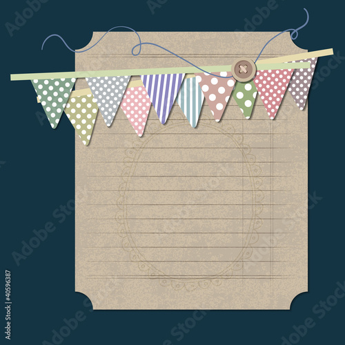 Vintage background illustration with old paper
