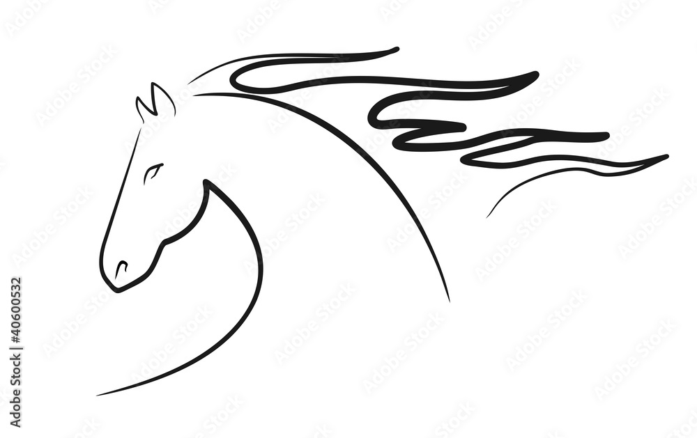 stylized horse's head stylized horse's head