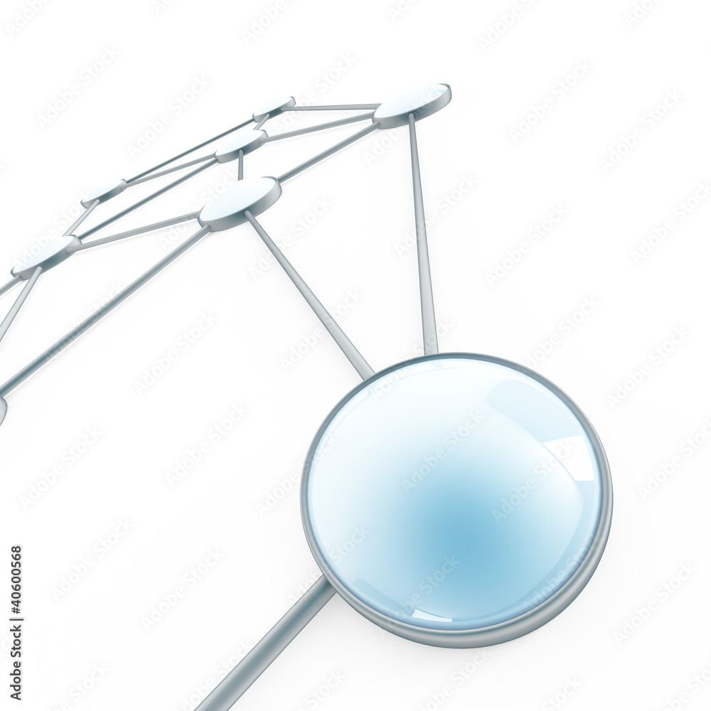 Abstract bases connected together on a white background Abstract bases connected together on a white background