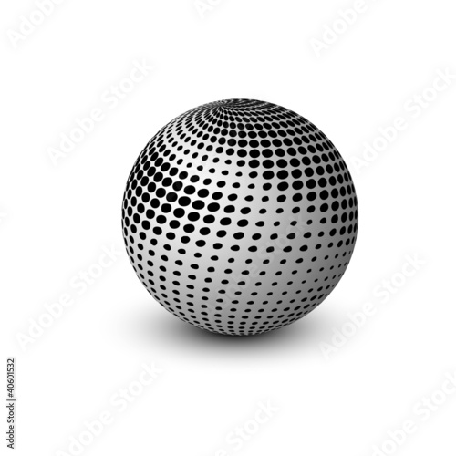 new 3d glossy sphere vector design