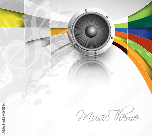 Vector colorful music background