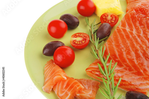 salmon fillet with vegetables