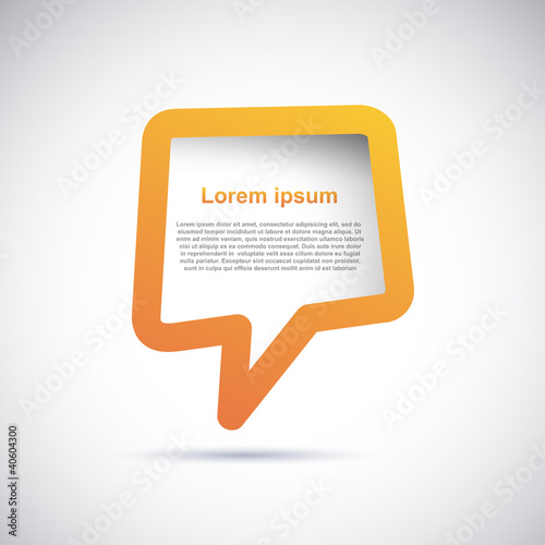 Cover speech in orange # Vector