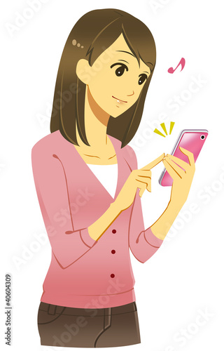 スマートフォンと女性