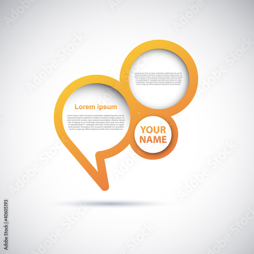 Cover speech in orange # Vector
