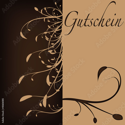 flower card brown