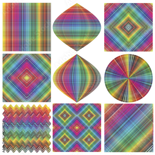Set of vector design elements in full color range