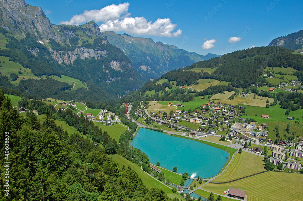 Beautiful view of Swiss Alps near Engelberg