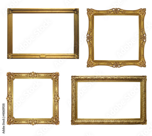 Old antique frame - set of four photos