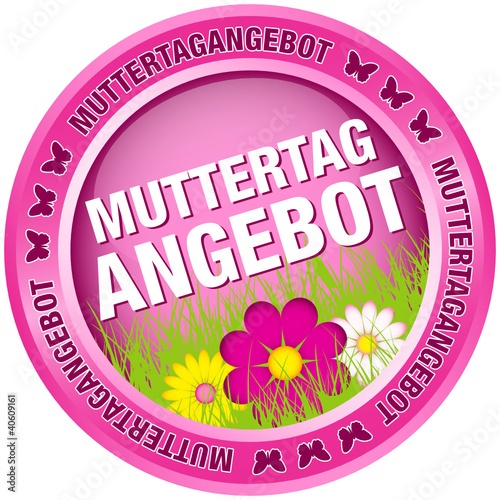 Button Muttertagangebot Blumen pink