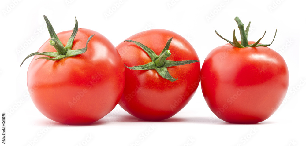 Collection of tomatoes, isolated on white, with clipping paths Collection of tomatoes, isolated on white, with clipping paths