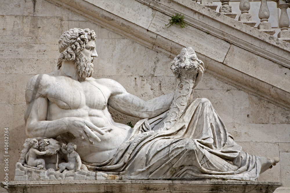 Rome - statue of Tiber for Palazzo Senatorio