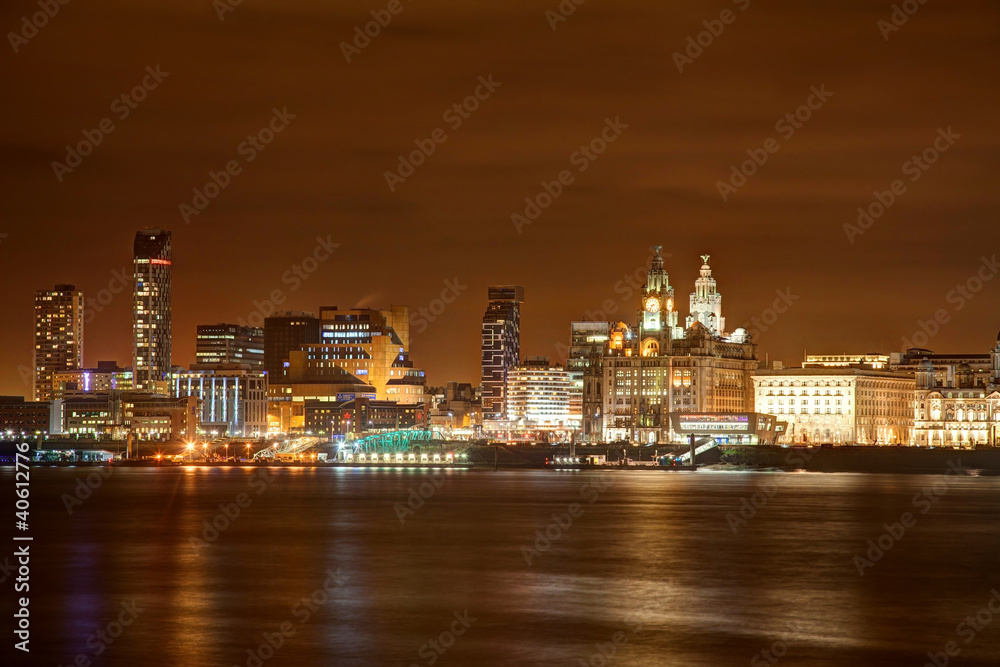 Liverpool night cityscape